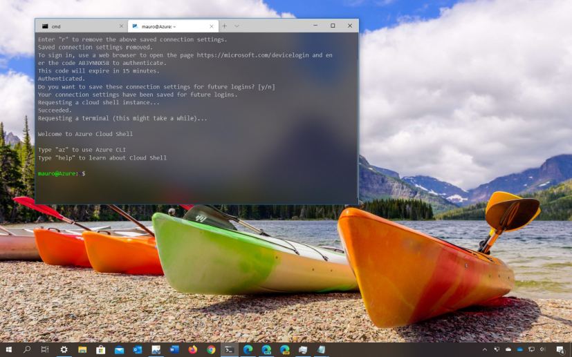 Azure Cloud Shell on Windows Terminal