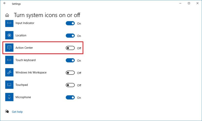 Disable Action Center on Windows 10