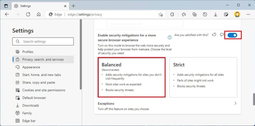 Microsoft Edge security mitigations