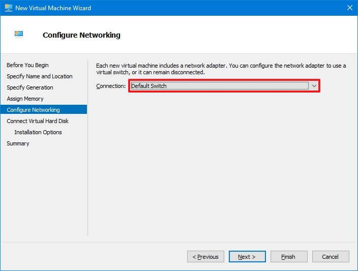 Configure network for VM