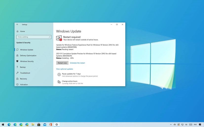 Windows 10 update KB4601906