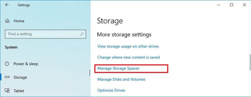 Manage Storage Spaces