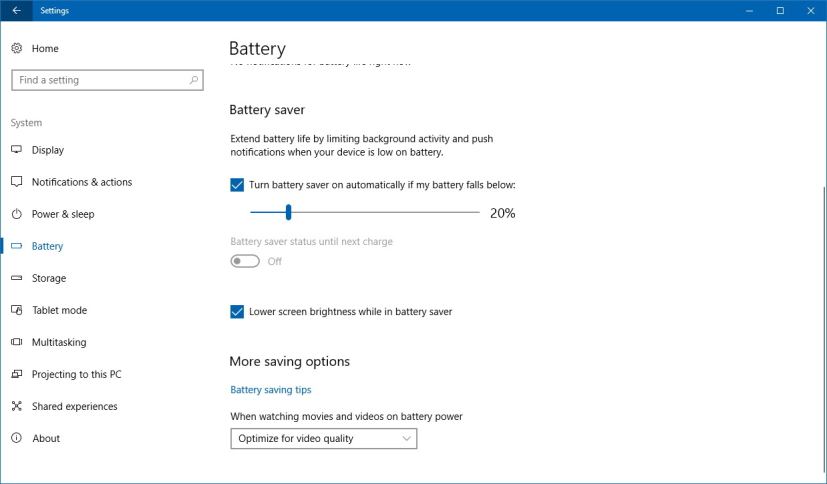 Optimize for video quality settings