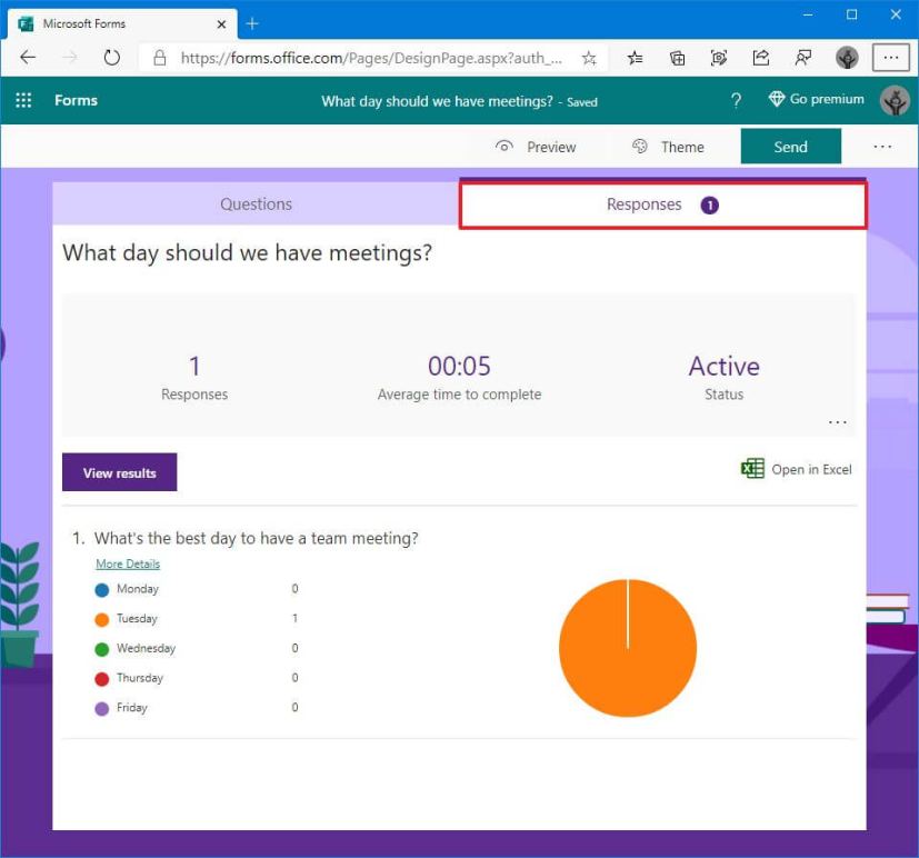 Microsoft Forms poll results