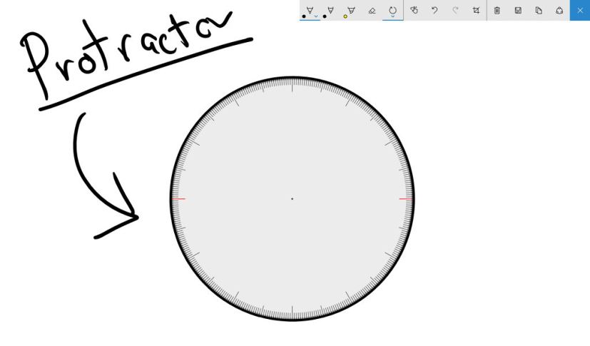 Windows Ink Protractor