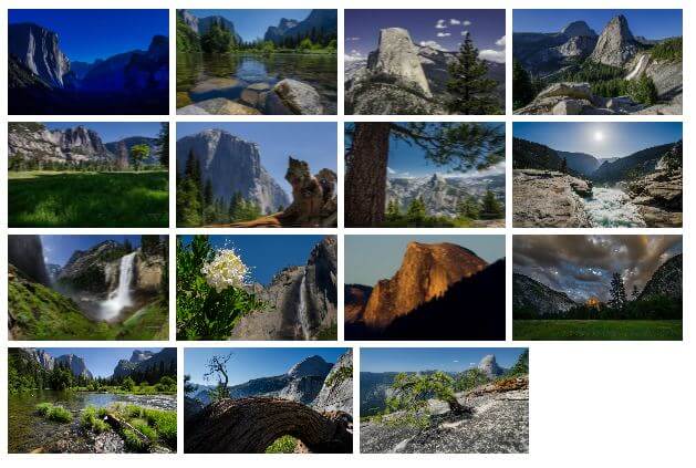 Scenes from Yosemite wallpaper sample