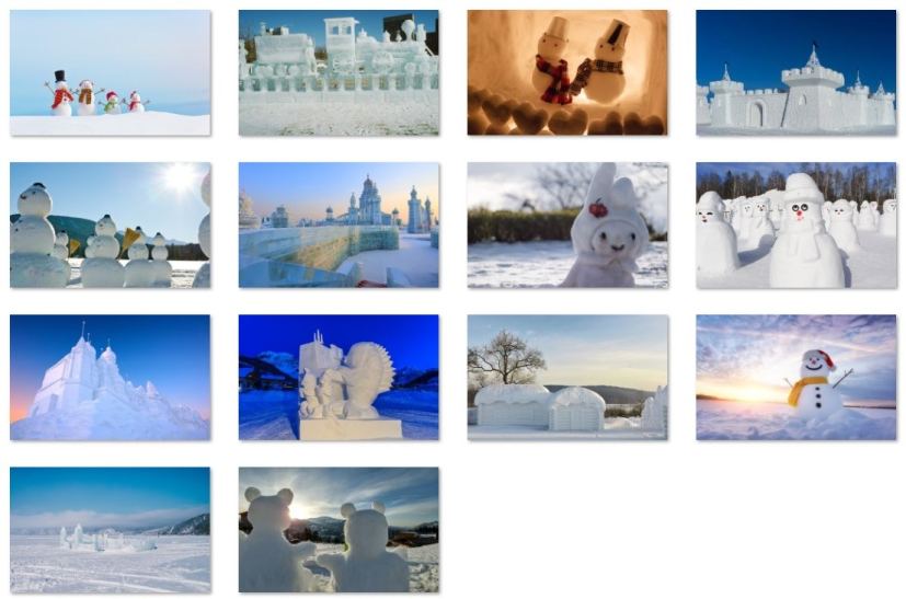 Snow Sculptures, Christmas wallpapers