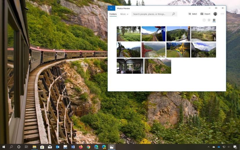 Panoramic Train Views theme for Windows 10