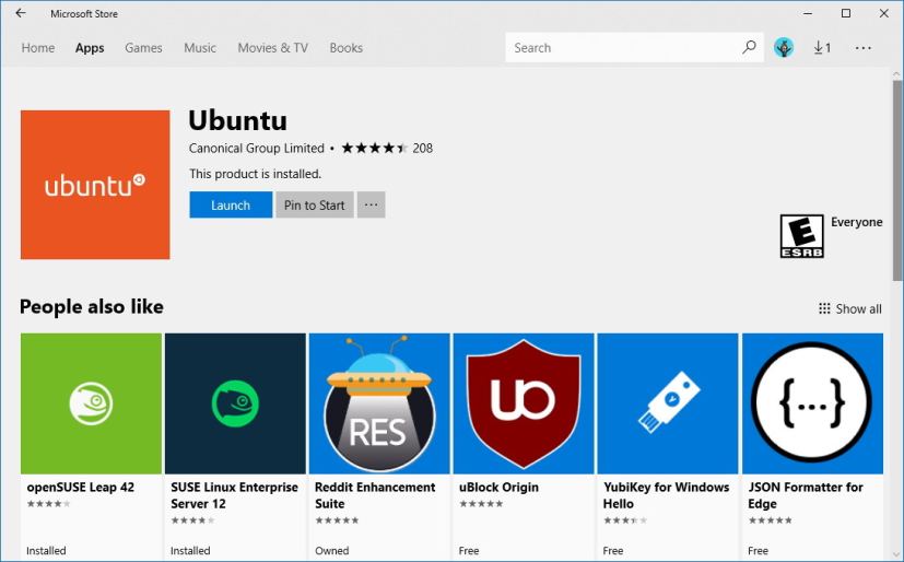 Ubuntu on the Microsoft Store