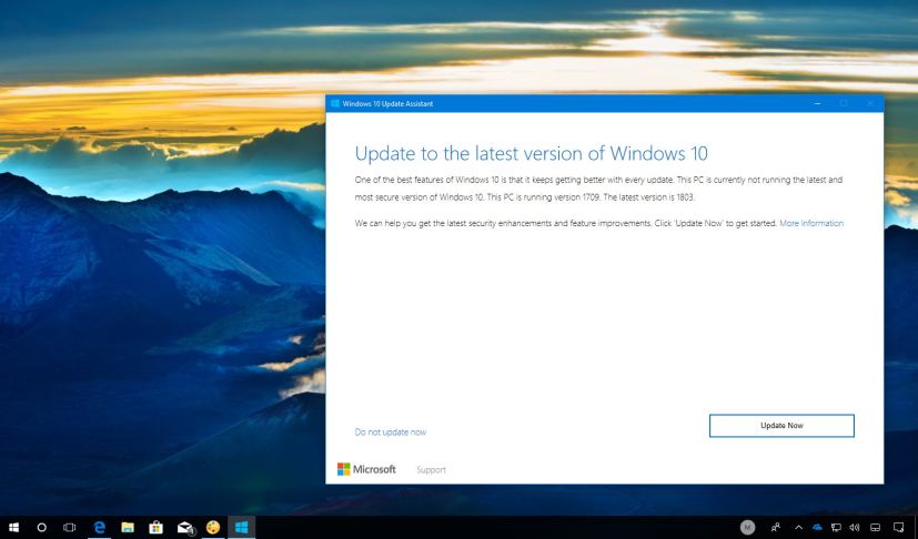 Windows 10 April 2018 Update Assistant