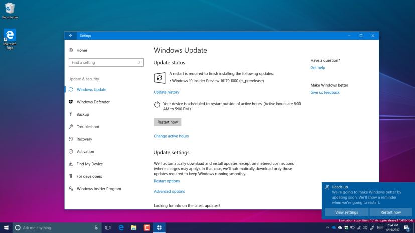 Windows 10 build 16179