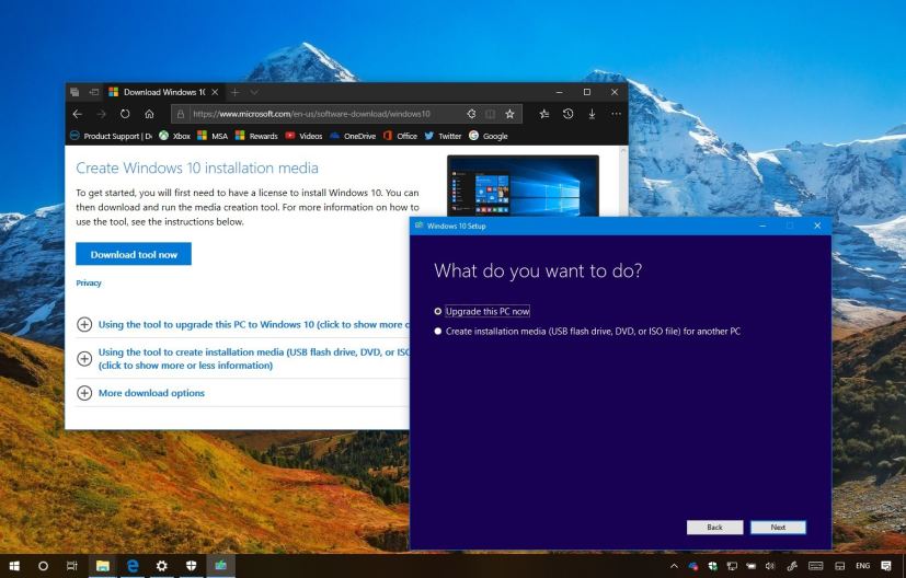 Windows 10 version 1809 (October 2018 Update) download using Media Creation Tool