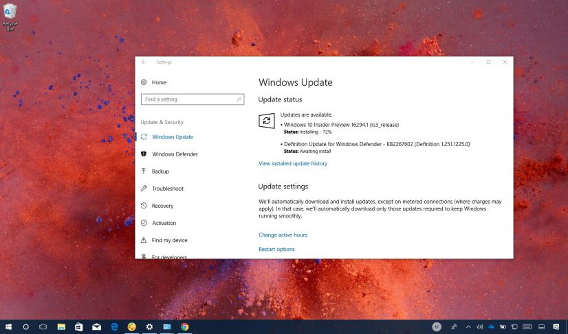 Windows 10 build 16291