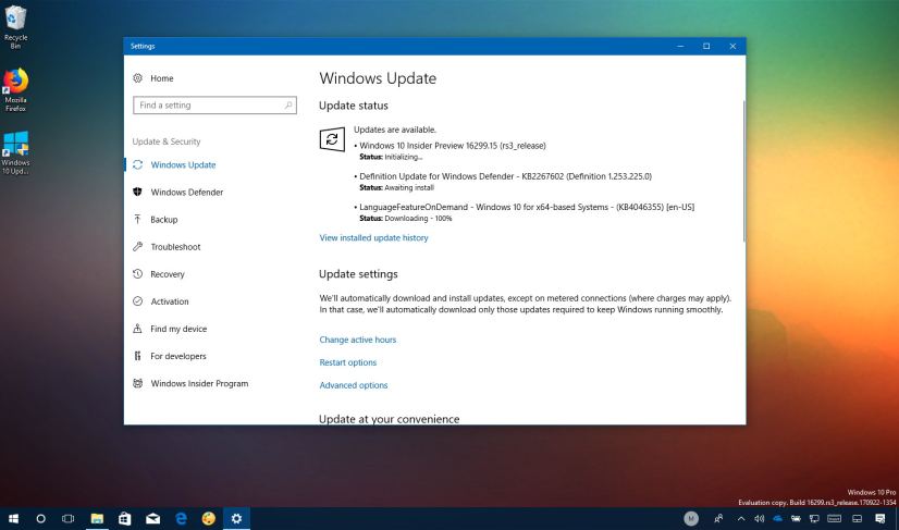 Windows 10 build 16299.15