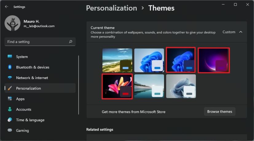 Windows 11 default themes