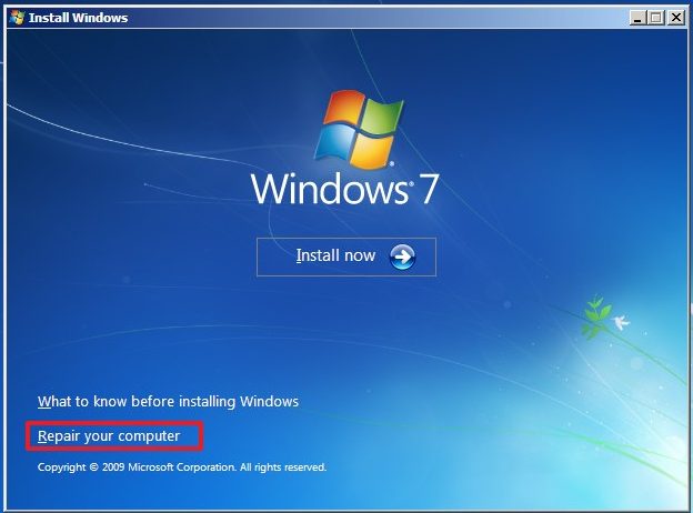 Windows 7 setup