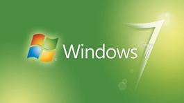 Windows 7 logo with green background