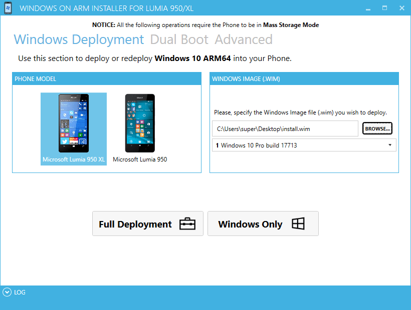 Install Windows 10 on ARM on Lumia 950